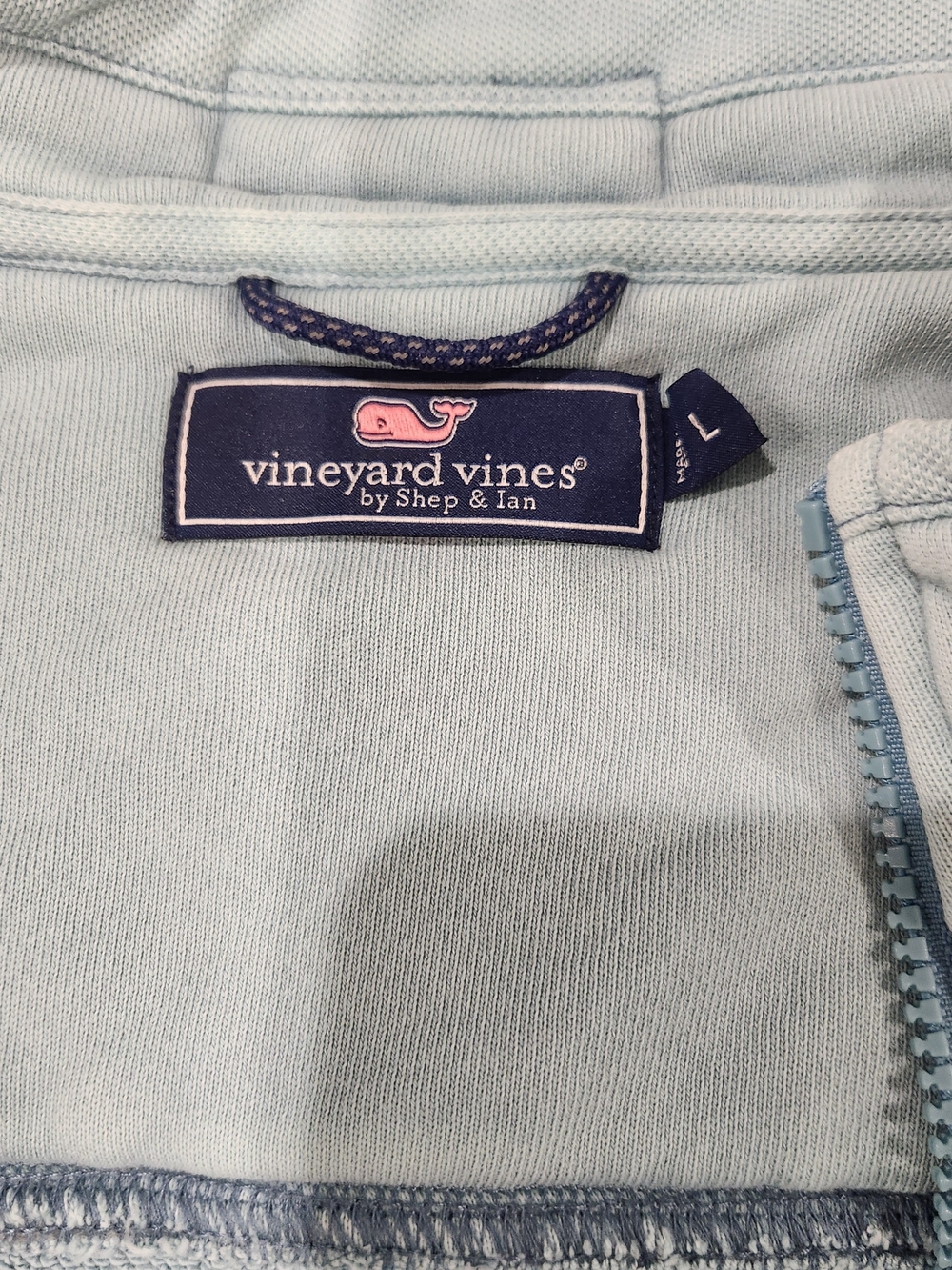 Vineyard Vines Light Blue Quarter-Zip Pullover - Picture 3 of 5